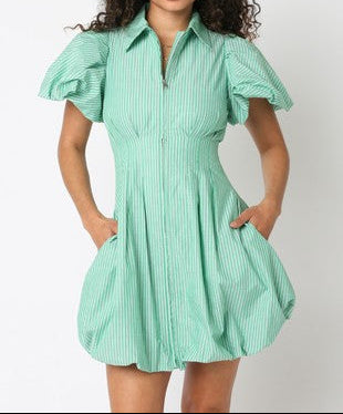 Riley Stripe Bubble Dress