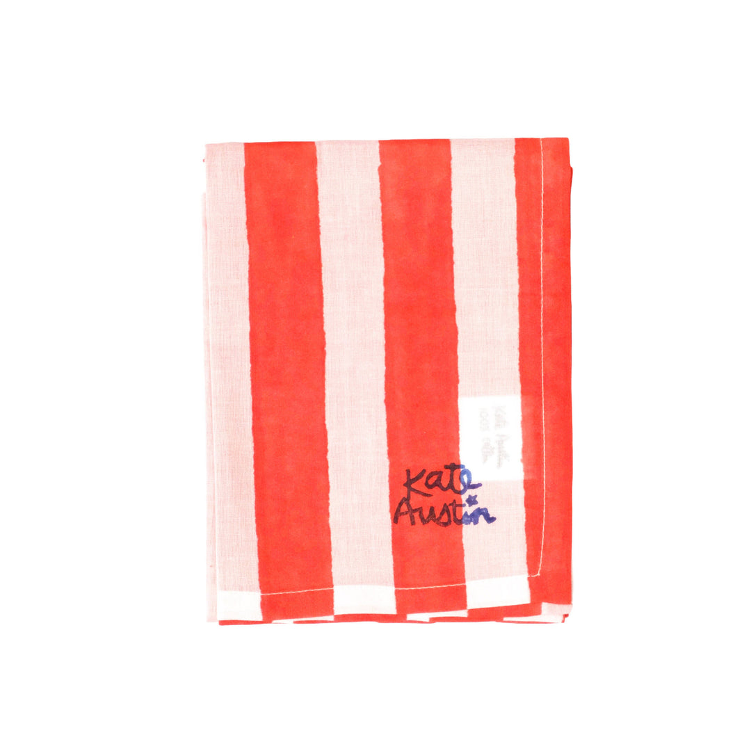Red White Cabana Stripe Frida Bandana