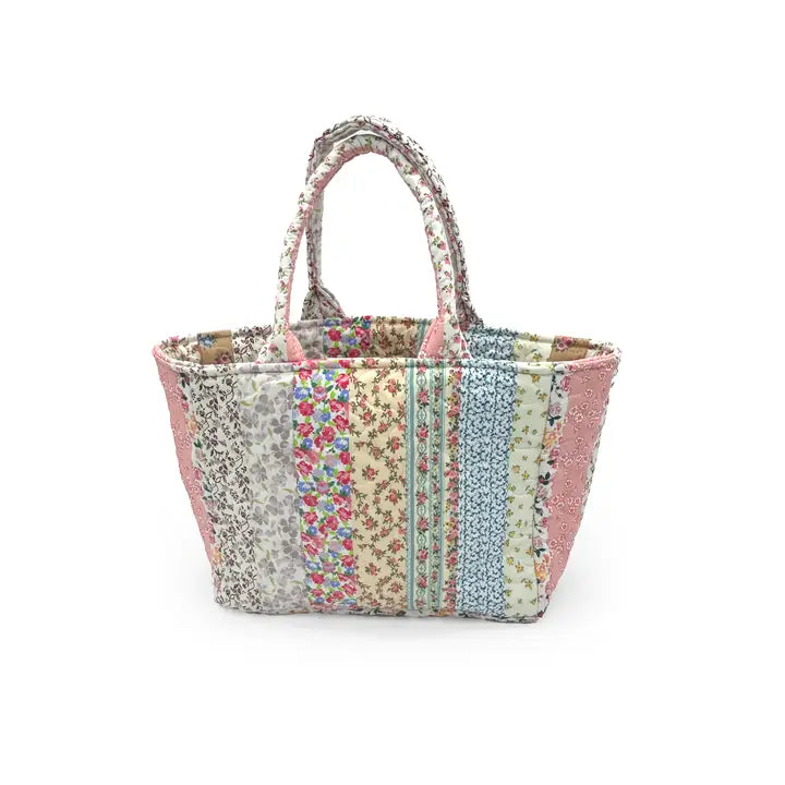 Paige Patchwork Stripe Quilted Handbag