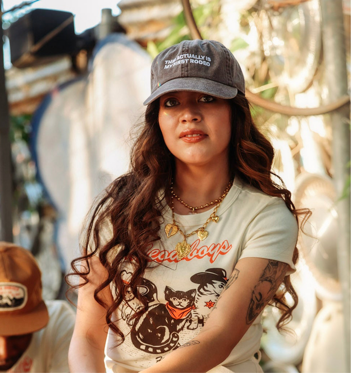 Meowboys Western Cropped Baby Tee
