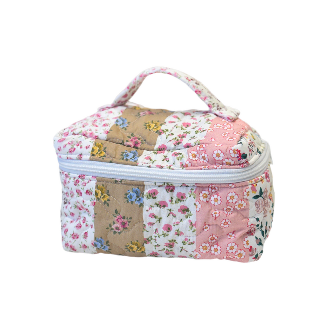 Paige Patchwork Stripe Quilted Travel Case