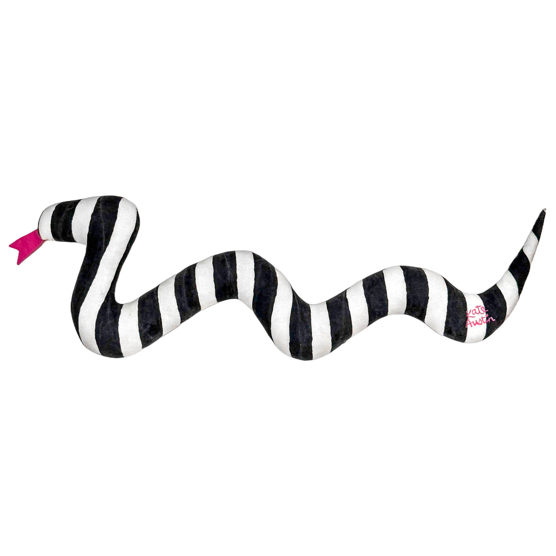 Black & White Cabana Snake Pillow
