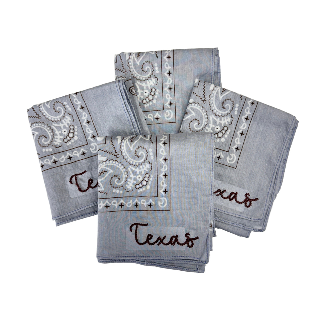 Texas Embroidered Bandana