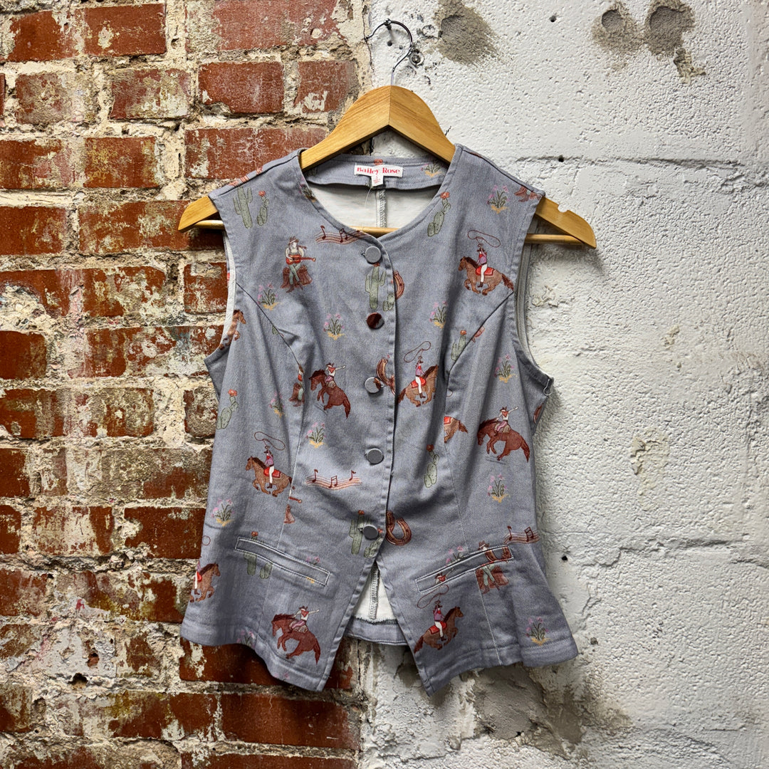 Elle Cowgirl Button Up Top