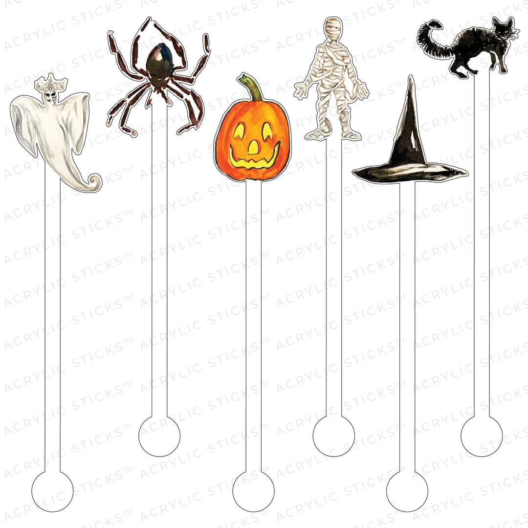 Boo-tiful Halloween Nights Acrylic Stir Stick Combo