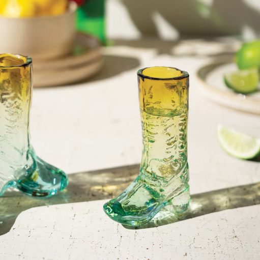 Recycled Glass Boot Shot Glass