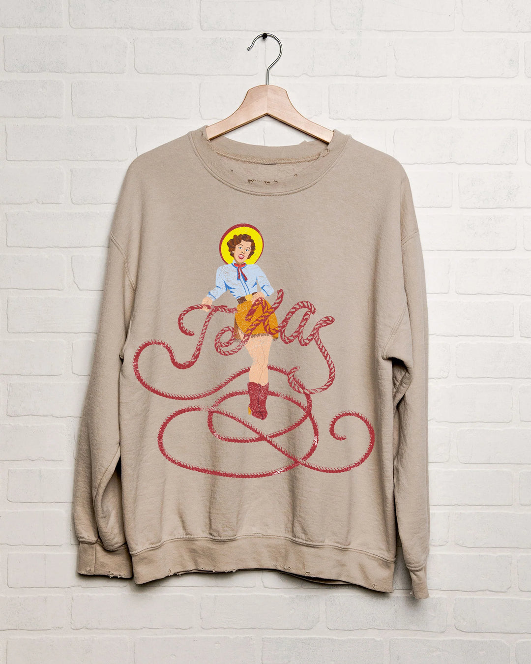 Texas Cowgirl Sand Sweatshirt