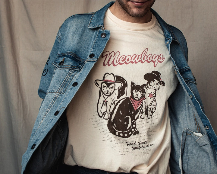 Meowboys Western Tee