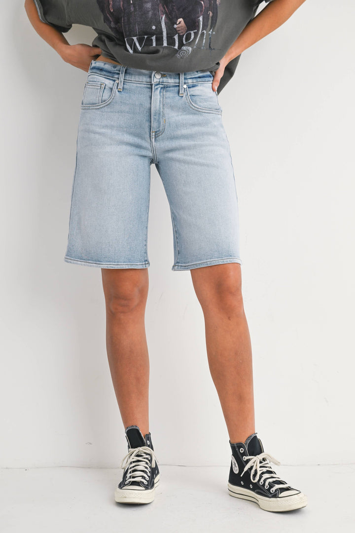 Light Wash Denim Jorts