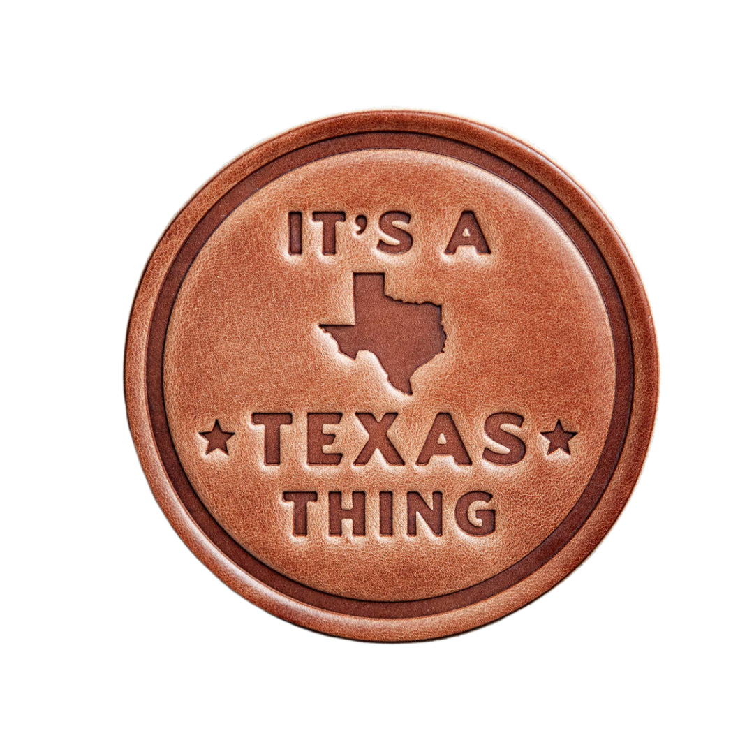 It's A Texas Thing Leather Coaster