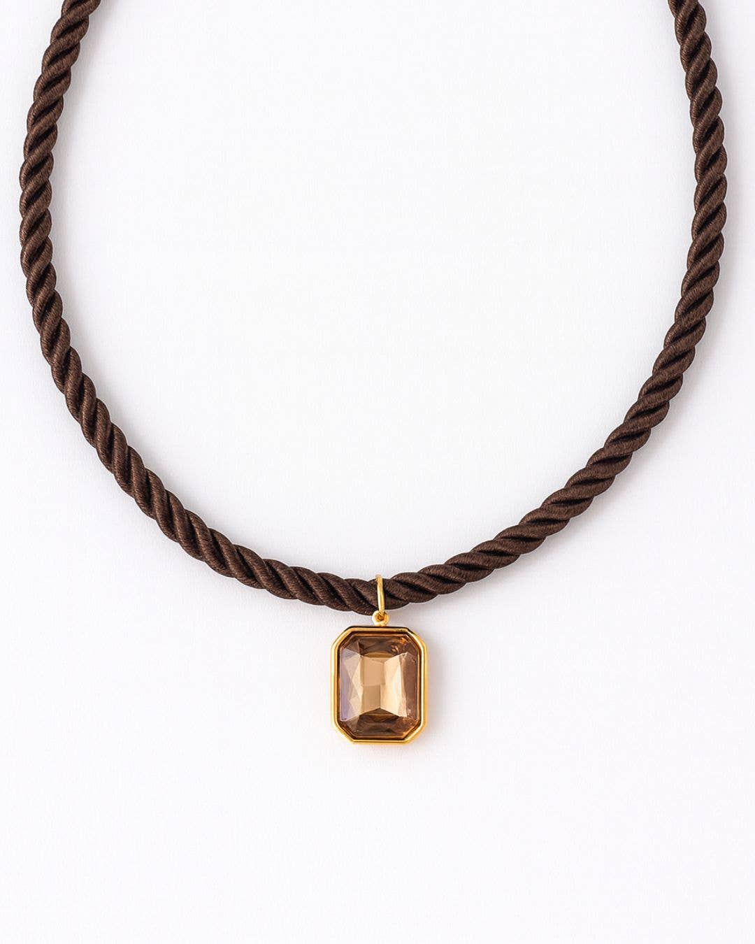 Tailyn Rope Dark Brown Necklace