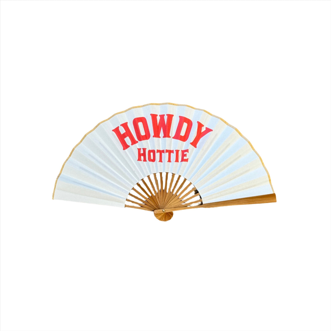 Howdy Hottie Folding Fan
