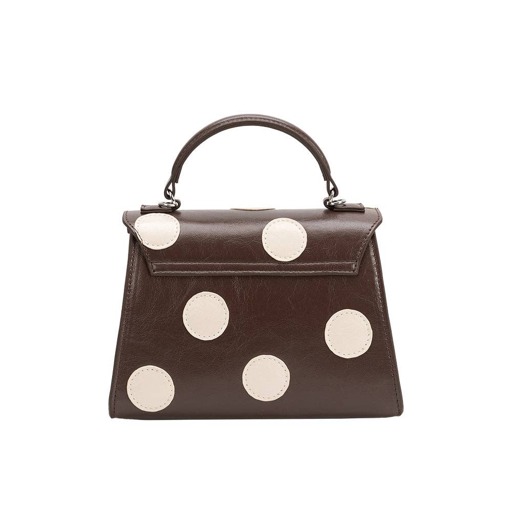 Maisel Chocolate Polka Dot Top Handle Bag