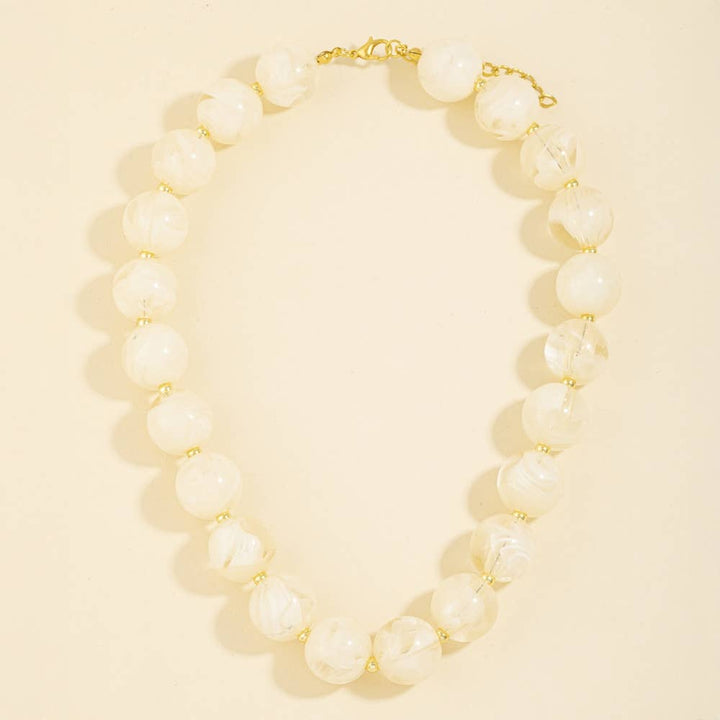 Chunky Round Bead Statement Necklace