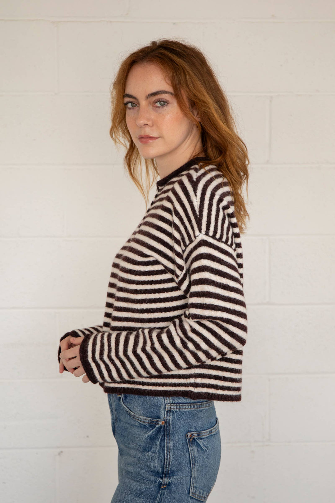 Piper Striped Henley Pullover