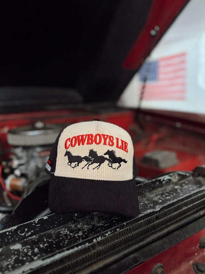 Cowboys Lie™ Mustang Embroidered Hat