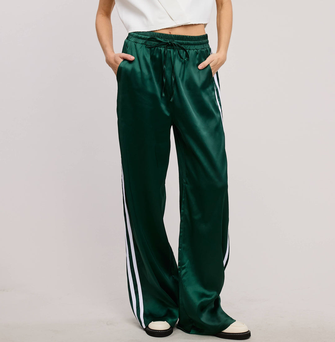 London Satin Track Pants