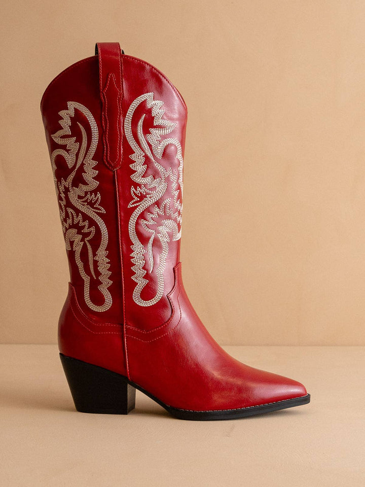 Amaya Cherry Classic Western Boot