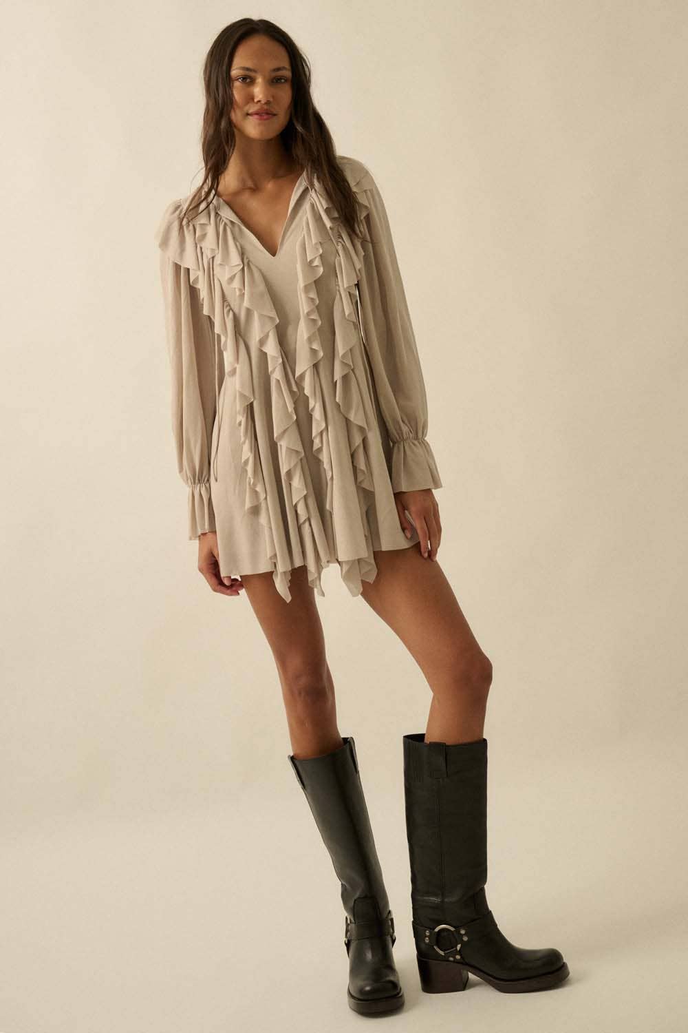 Chloe Cascade Ruffle Romper