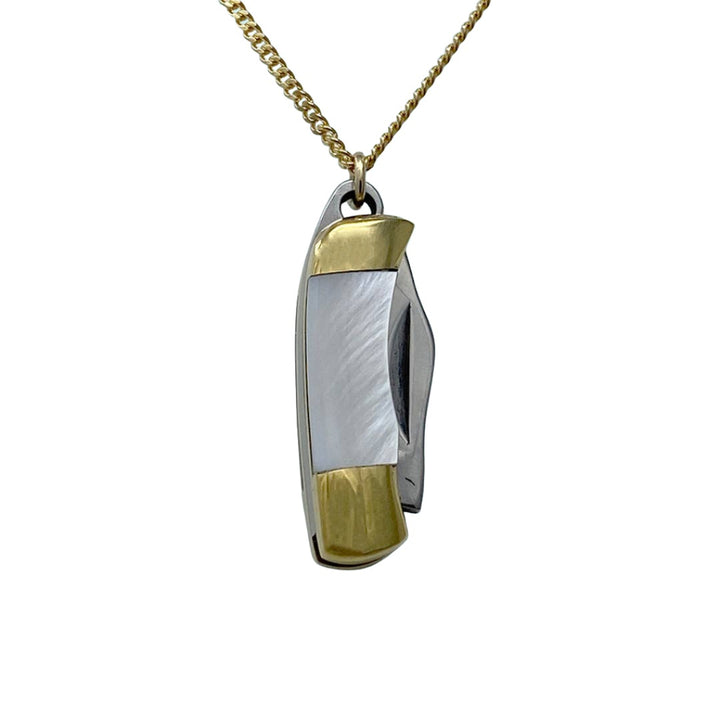 Tiny Pearl Knife Necklace
