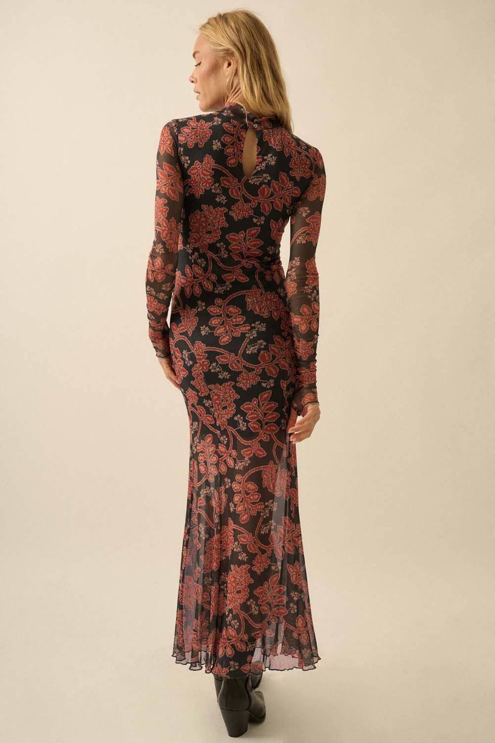 Bonnie Floral Mesh Maxi Dress