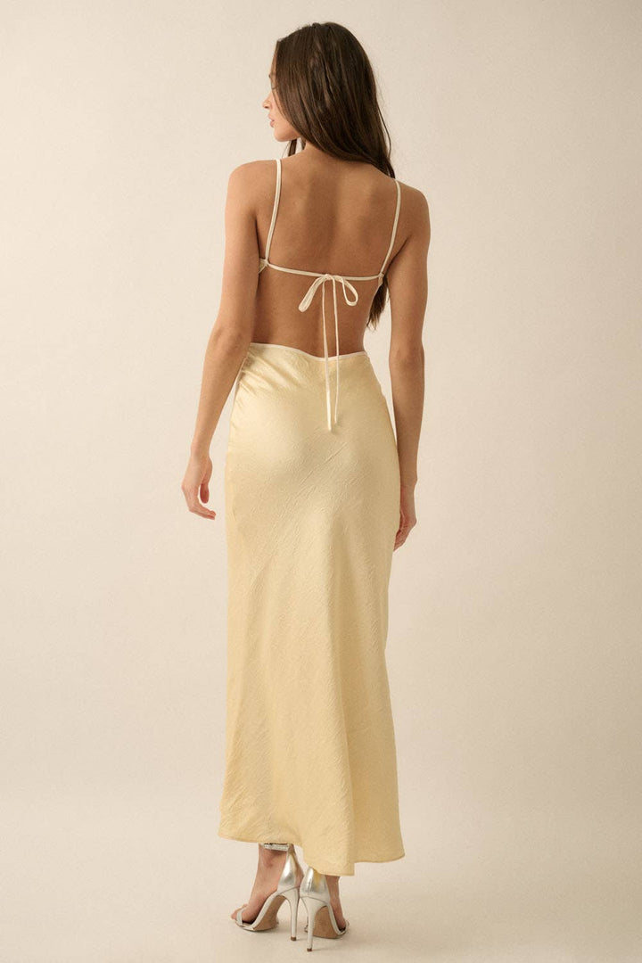 Slay Open-Back Keyhole Maxi Dress