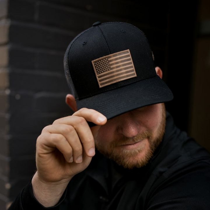 Texas Flag Leather Patch Hat