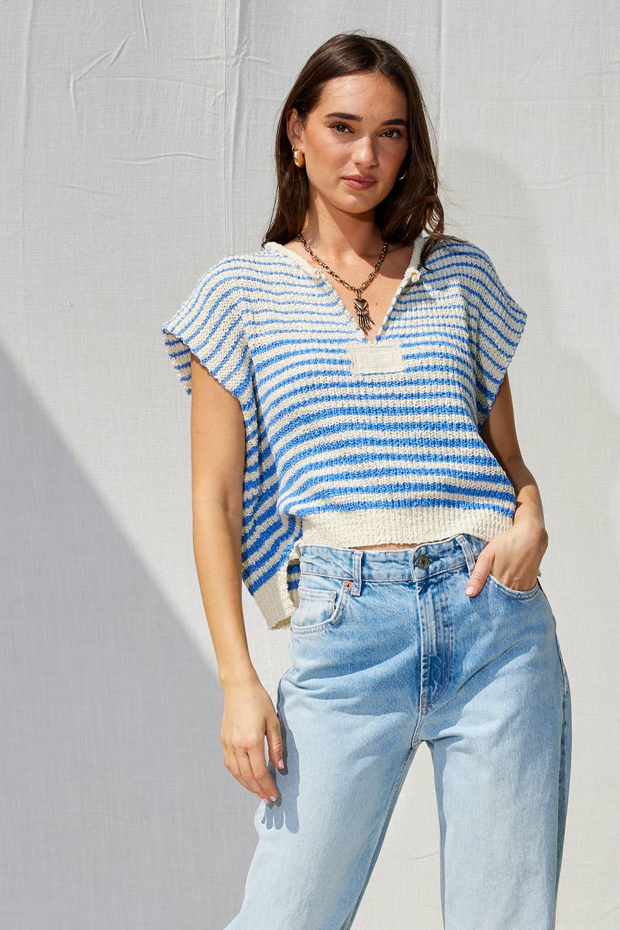 Verona Striped Slouchy Sweater