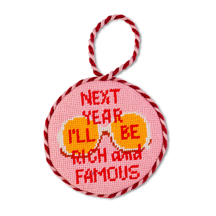 Rich and Famous Needlepoint Ornament