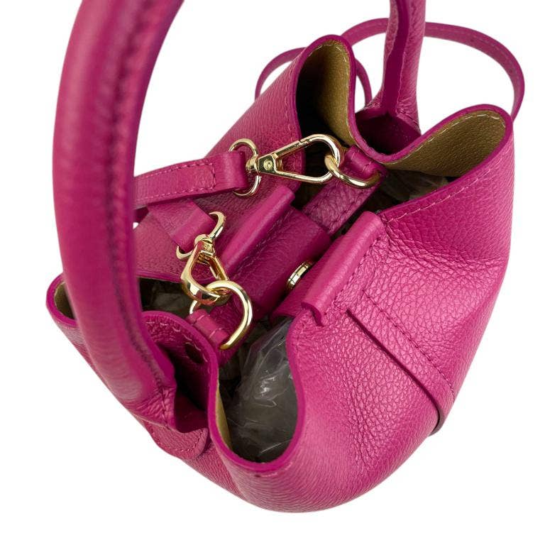 Noemi Italian Leather Bucket Handbag