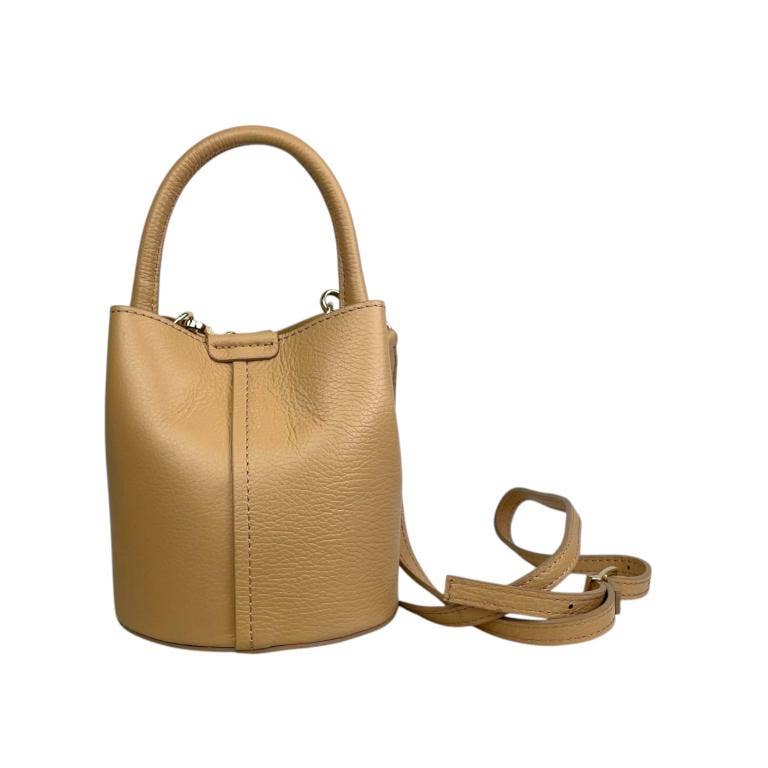 Noemi Italian Leather Bucket Handbag