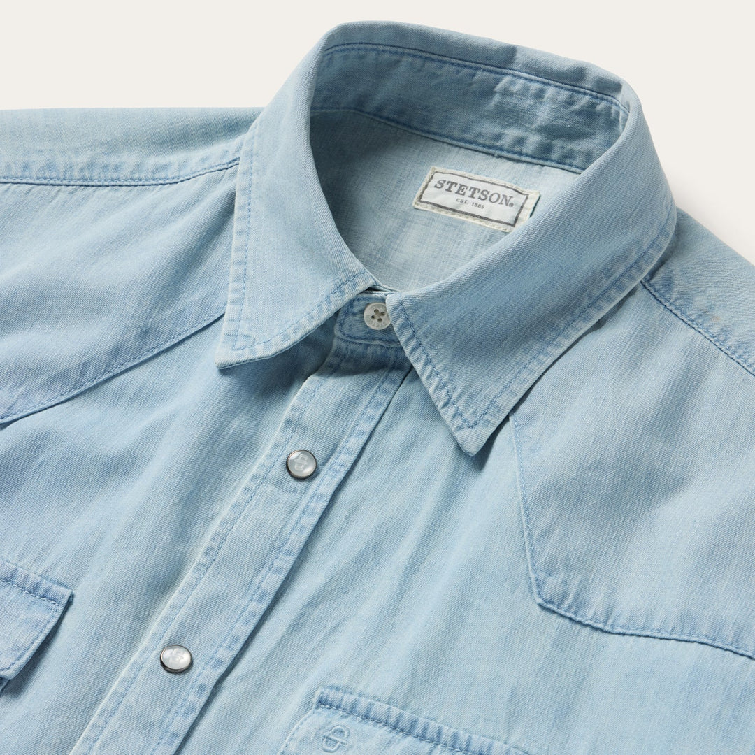 Stetson Chambray Oxford Western Shirt