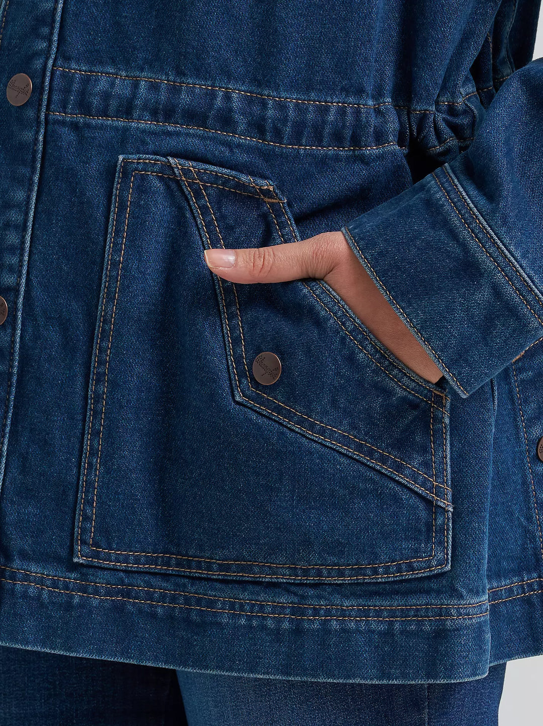 Wrangler Denim Cinched Barn Jacket