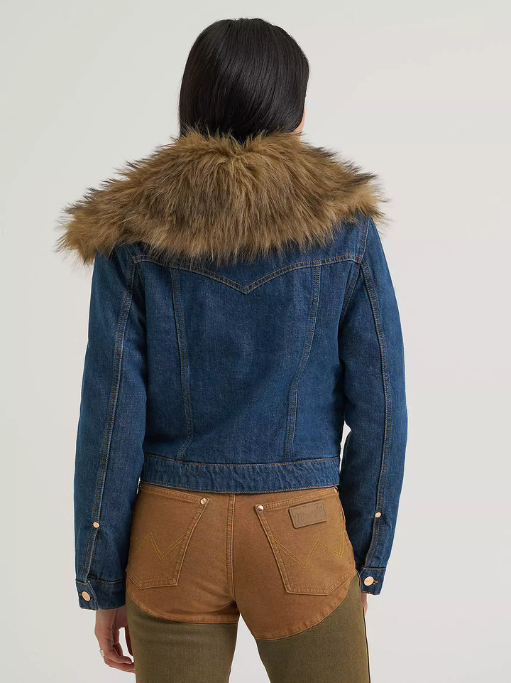 Wrangler x Lainey Wilson Denim Moto Jacket