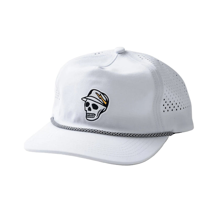 Skull Caddie Performance Rope Hat - White