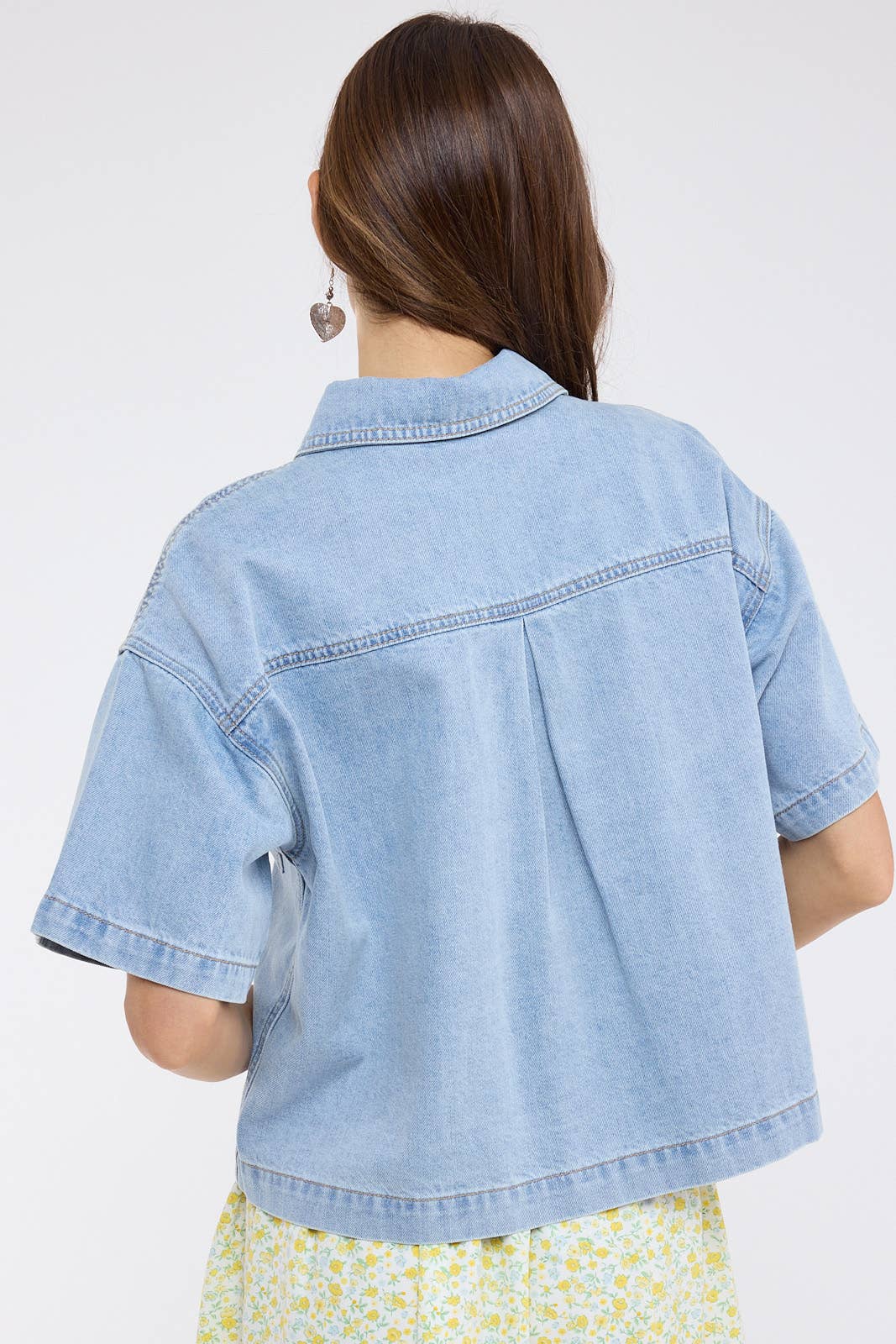 Annie Denim Button Up Top