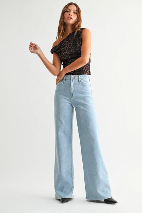 Izzy Light Denim Palazzo Jeans