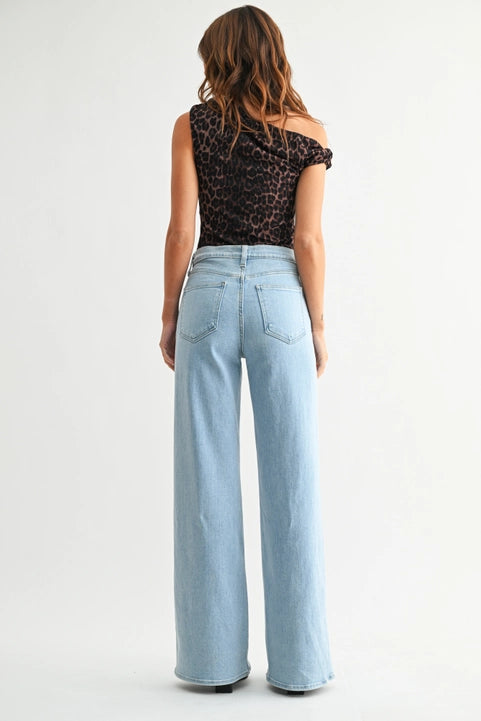 Izzy Light Denim Palazzo Jeans