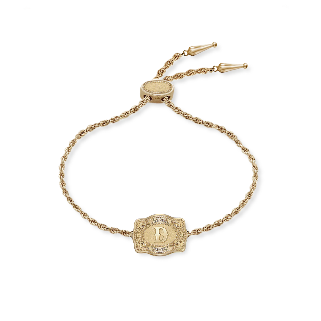 全国どこでも送料無料！ Embossed Initial Ultra Mini Belt Buckle Bracelet – TYLER 小物