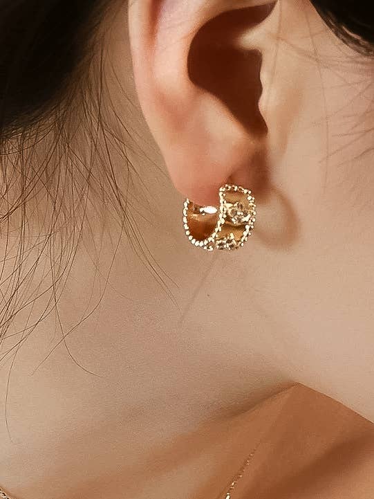 Ismaël Floral Hoop Earring