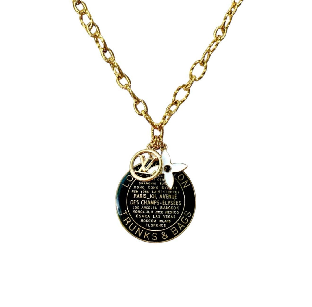 Repurposed LV Vintage Coin Necklace
