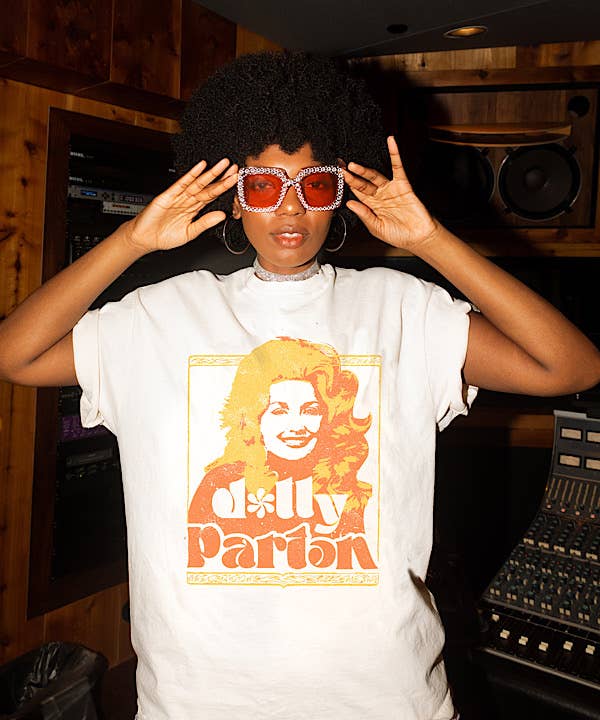 Dolly Parton Golden Thrifted Graphic Tee