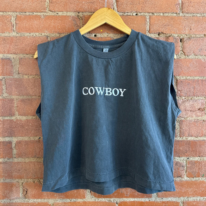 Cowboy Cropped Muscle Tee