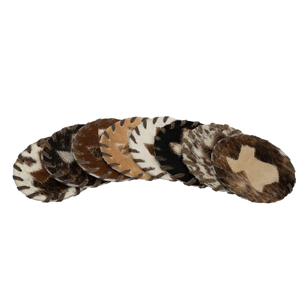 Texas Icons Hair on Hide Coasters