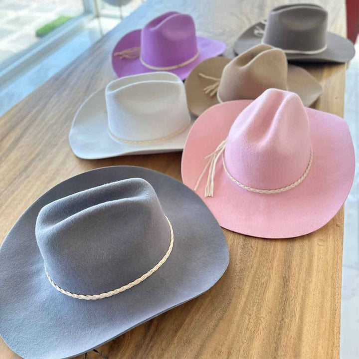 Cattleman Cowboy Hat With Braid Suede Belt
