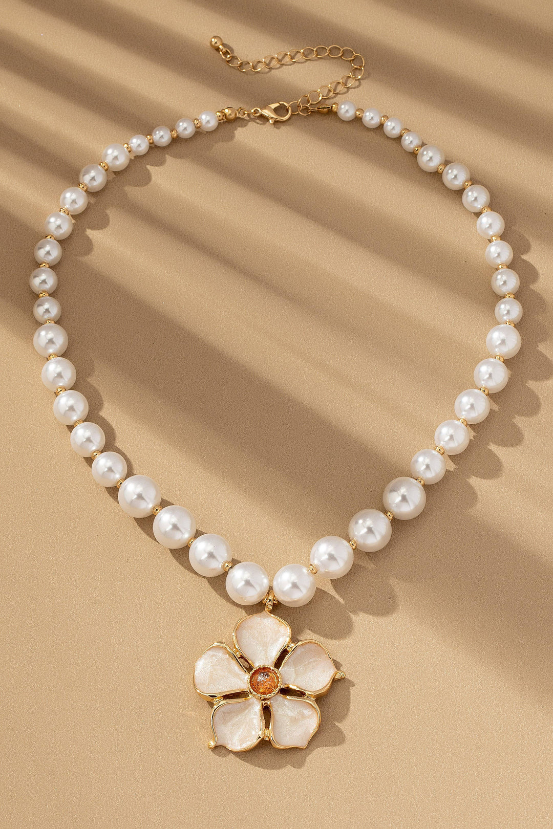 Chunky Beaded Charm Necklace