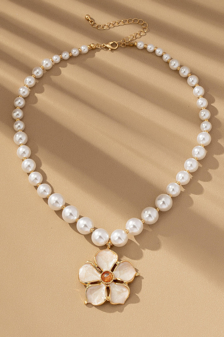 Chunky Beaded Charm Necklace