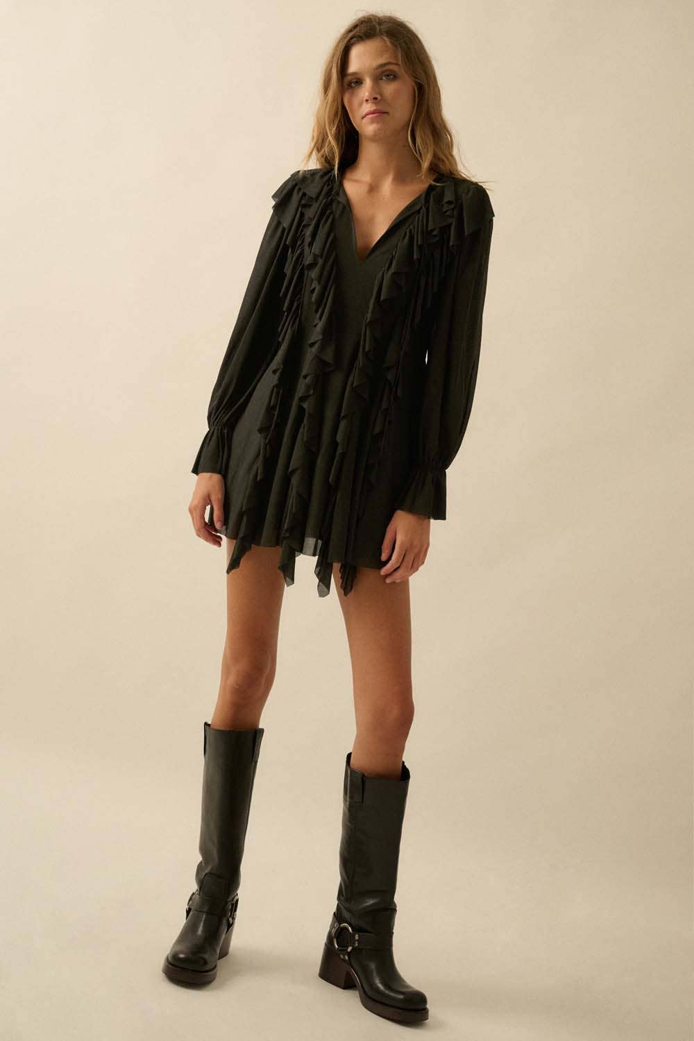 Chloe Cascade Ruffle Romper