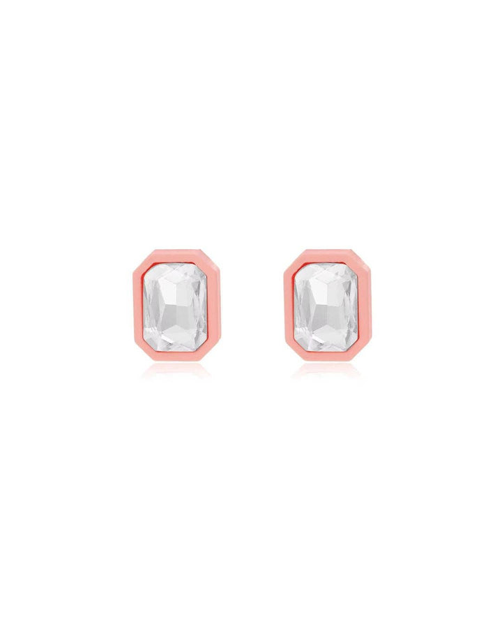 Eva Statement Earrings - Pink