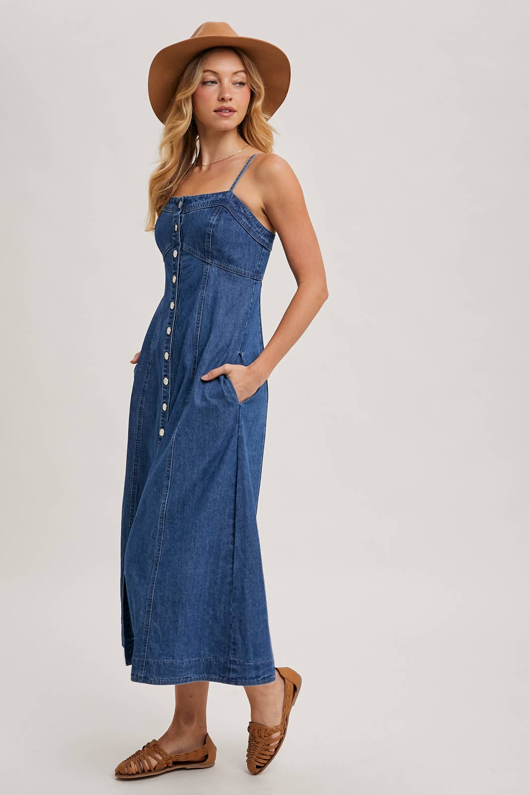 Sabrina Denim Midi Dress